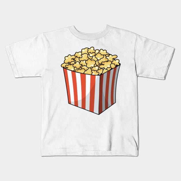 Popcorn cartoon illustration Kids T-Shirt by Miss Cartoon